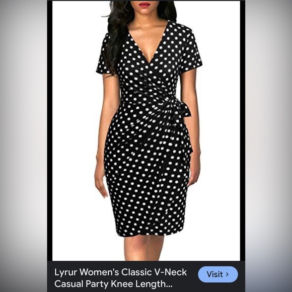LYRUR Dresses & Skirts - LYRUR Black and White Sheath Midi Dress size L